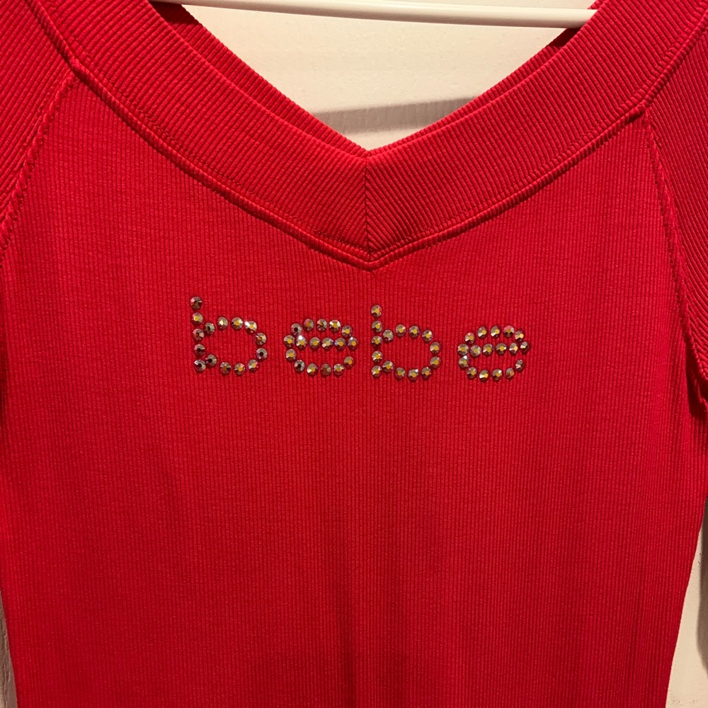 bebe women’s long sleeve neck blouse, pink Size:M